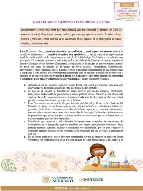 7 Carta De Autorizacion Del Uso De Imagen Y Voz 2023 Descargar Gratis Pdf Justicia Crimen