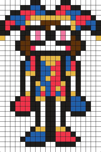 Pomni Tadc Perler Perler Bead Pattern Bead Sprites Characters Fuse Bead Patterns