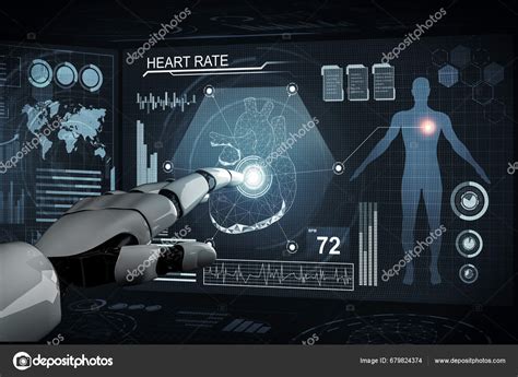 Rendering Medical Artificial Intelligence Robot Working Future Hospital ...