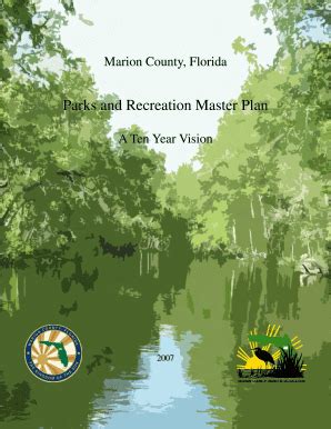 Fillable Online Parks And Recreation Master Plan Marion County Fax