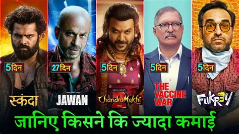 Jawan Box Office Collection Skanda Fukrey 3 Chandramukhi 2 The