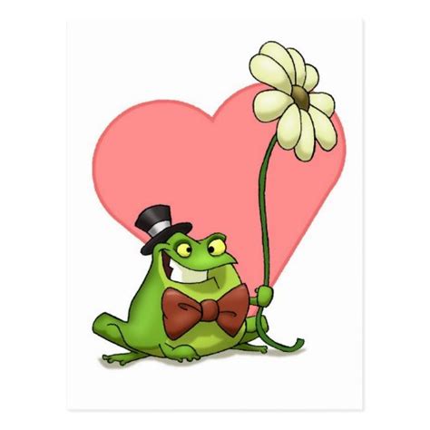 Frog Valentine Postcard Zazzle