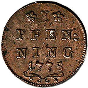 1 Pfenning Hieronymus Von Colloredo Bishopric Of Salzburg Numista