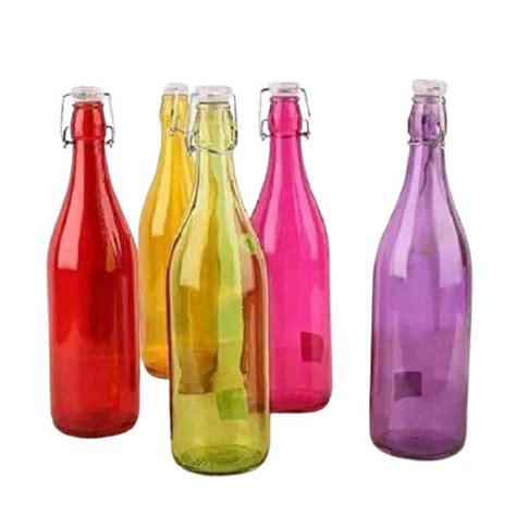 Transparent 1000ml Climp Round Glass Bottle At Best Price In Firozabad