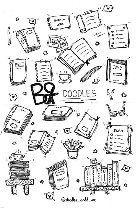 Book Doodles Doodle Books Cute Doodles Drawings Sharpie Doodles