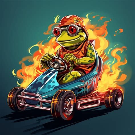 Premium AI Image | Toad Standard Kart car