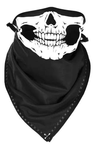 Bandana Caveira Touca Balaclava Mascara Paintball Airsoft Cor Preto