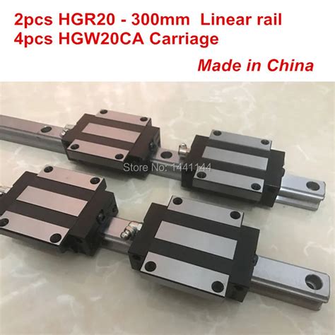 Hgr20 Linear Guide 2pcs Hgr20 300mm 4pcs Hgw20ca Linear Block