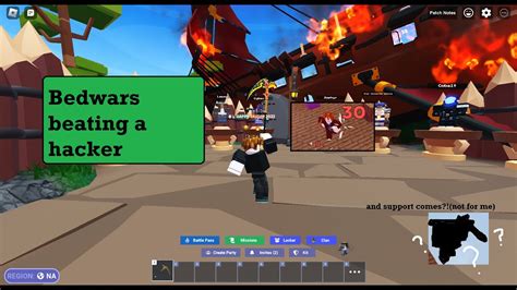 Roblox Bedwars Beating Another Hacker Youtube