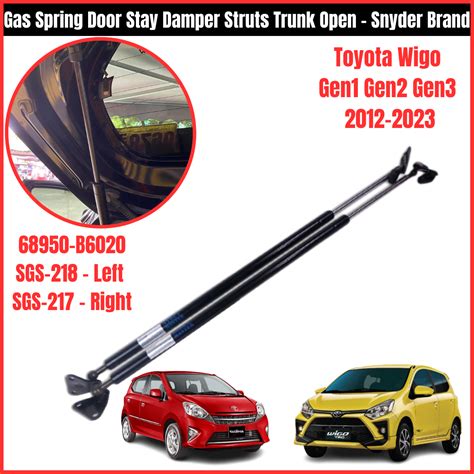 Toyota Wigo Gen1 Gen2 Gen3 2012 2023 Gas Spring Door Stay Damper Struts