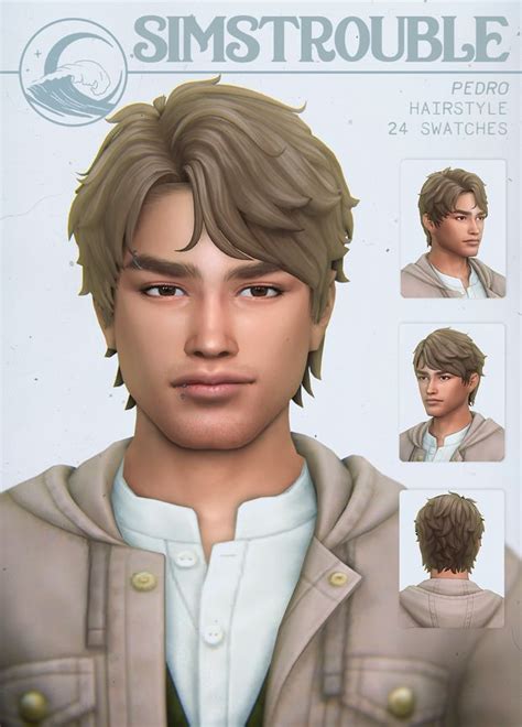 Pedro By Simstrouble Simstrouble On Patreon Sims Hair Male Sims