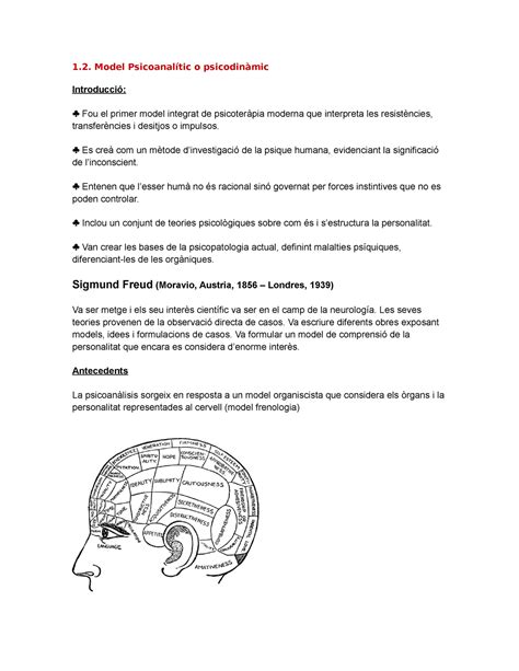 Apunts Models Cc I Gestalt Model Psicoanal Tic O Psicodin Mic