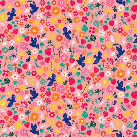 Fabric Editions Pink Spring Garden Cotton Fabric | Michaels