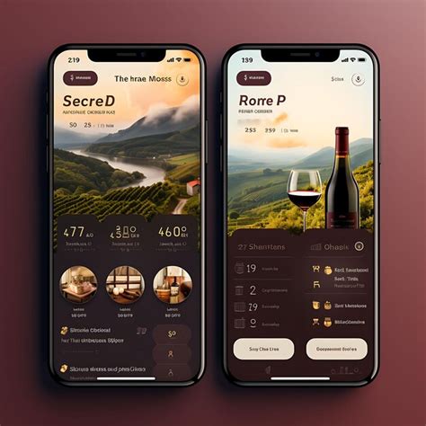 Premium Ai Image Mobile App Layout Design Of Wine Delivery With