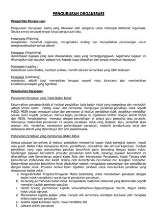 Nota Pengurusan Organisasi Pdf