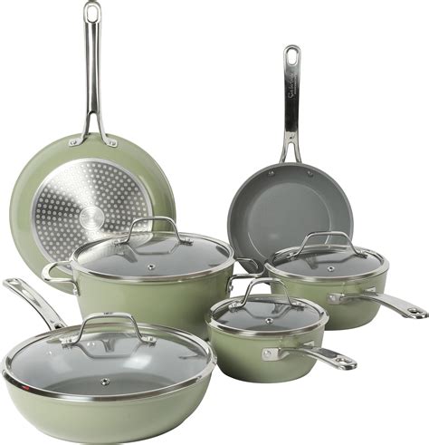 Food Network 10 Pc Nonstick Ceramic Cookware Set Home