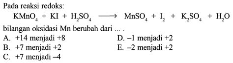 Vanadium Dengan Bilangan Oksidasi 4 Terdapat Pada Senyaw