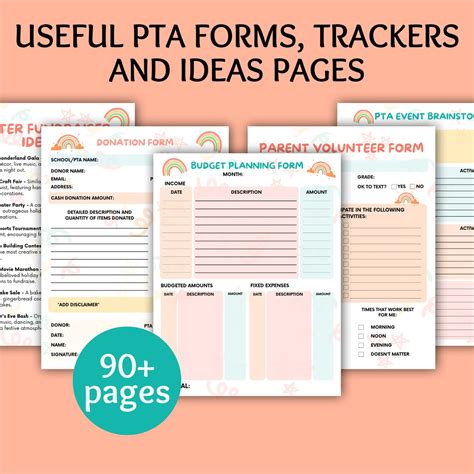 Editable Pta President Planner Binder Pto Forms Bundle Hand Out