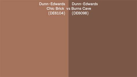 Dunn Edwards Chic Brick Vs Burns Cave Side By Side Comparison