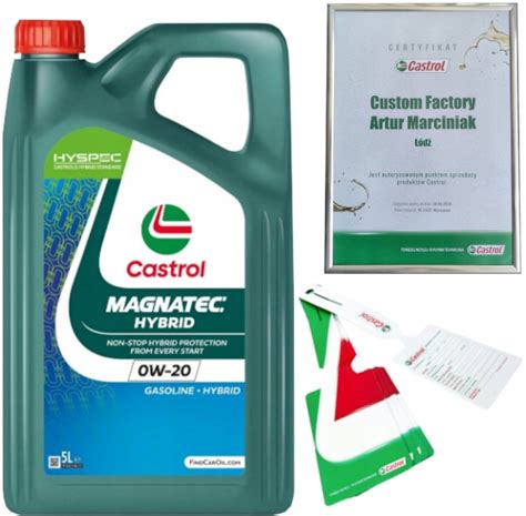 CASTROL MAGNATEC 0W20 HYBRID 5L API SP ILSAC GF 6 ZAWIESZKA 15F873 Za