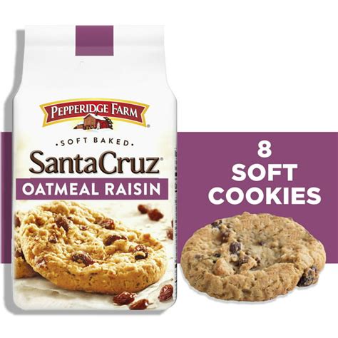 Pepperidge Farm Santa Cruz Soft Baked Oatmeal Raisin Cookies 8 6 Oz Bag 8 Cookies