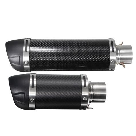 38 51mm Universal Motorcycle Carbonfiber Exhaust Muffler Pipe With Silencer