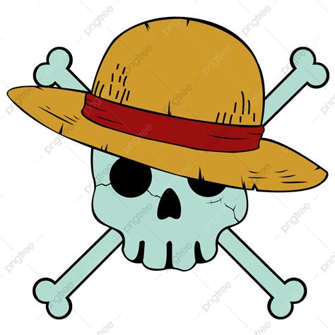 Pirate Flag With Strawhat For Decoration Skull Art Straw Hat Pirate