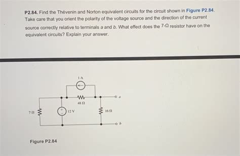 Solved P Find The Th Venin And Norton Equivalent Chegg