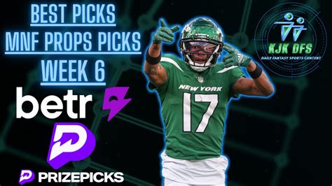 Prizepicks Nfl Betr Picks Nfl Week Mnf Player Props Picks Nfl