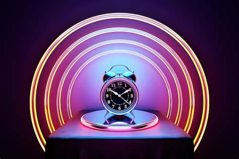 Premium Photo 3d Illustration Of A Alarm Clock Double Bells On Circle