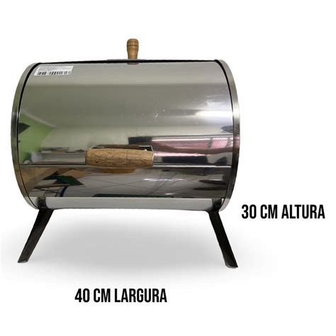 Churrasqueira Portátil C Grelha Bafinho Cromada Aço Inox 430