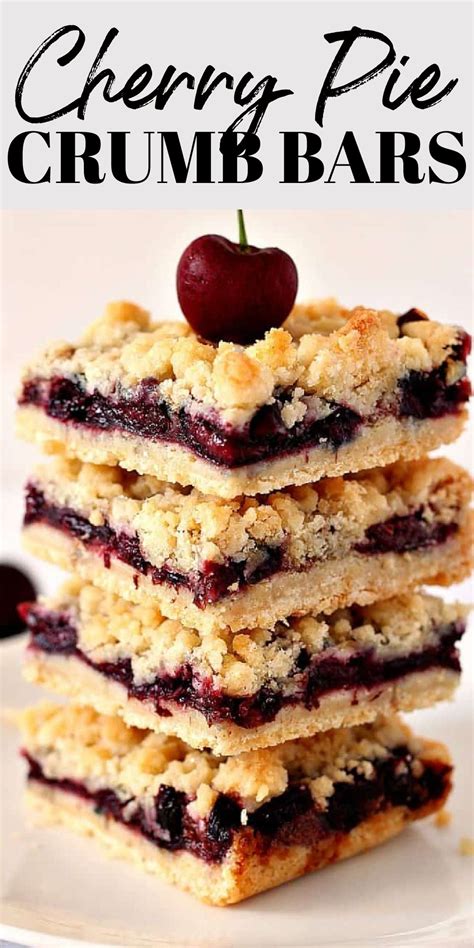 Cherry Pie Crumb Bars Crunchy Creamy Sweet Artofit