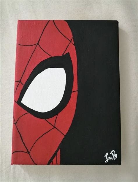 Spiderman Face Painting On Canvas