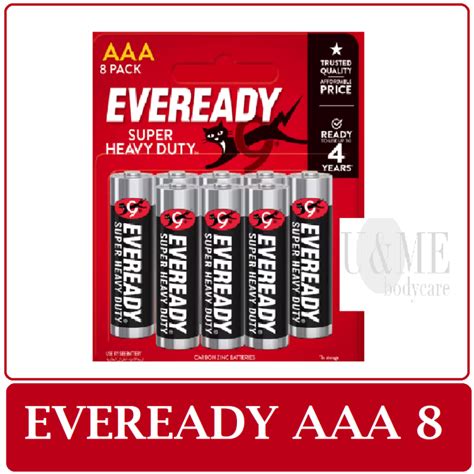 Eveready Battery Super Heavy Duty 8AAA AA NEW PACK Lazada