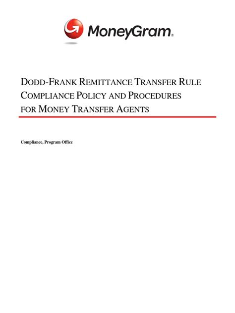 Dodd Frank Compliance Policy And Procedures Doddfrank Wall Street