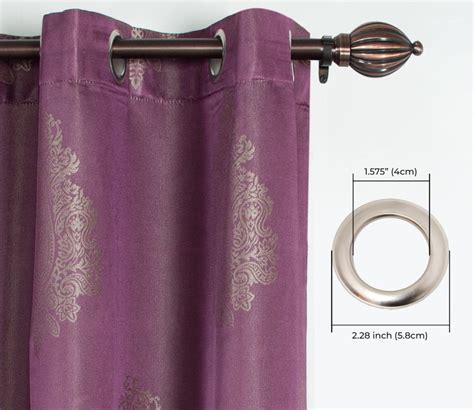 Buy Jacquard Semi Blackout Purple Window Curtain Set Of Feet