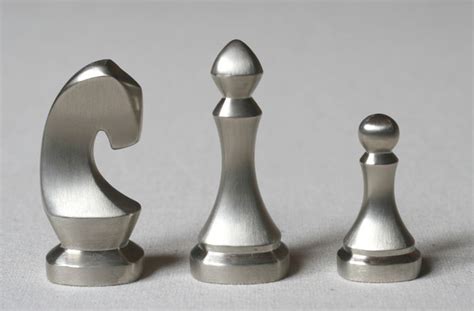 modern metal chess set