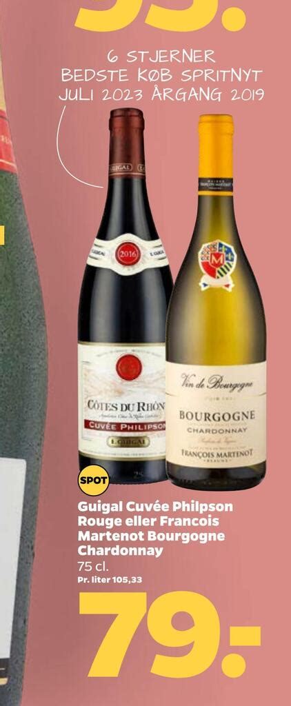 Guigal cuvée philpson rouge eller francois martenot bourgogne