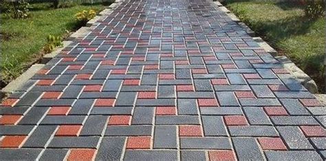 Attractive Design Paver Blocks - Solid Stone Construction, Red And Grey ...