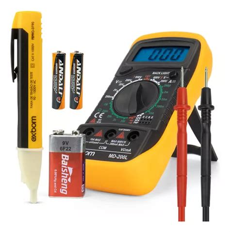 Kit Multimetro Digital Profissional Caneta Detector Tens O Mercadolivre