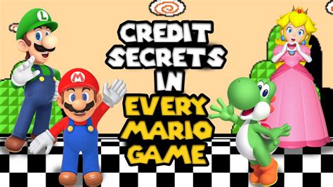 Credit Secrets In Every Mario Game Youtube