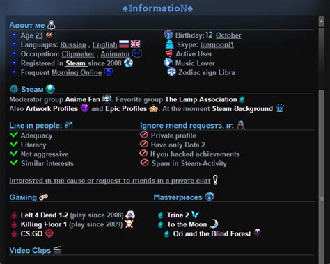 Steam Community Guide How To Customize Your Info Box