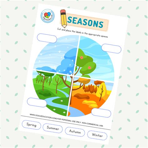 English Worksheets Seasons Gogu Education