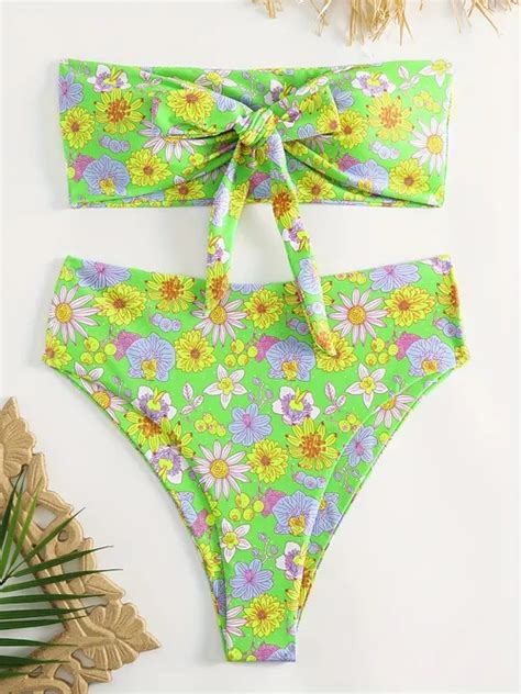 Women Bikini Swimsuits Floral Temu