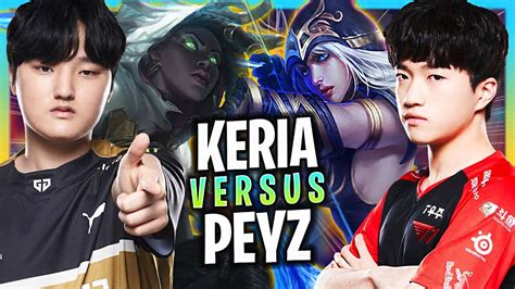 T1 KERIA In DUO KT DEFT Vs GEN PEYZ T1 Keria Plays Ashe Support Vs