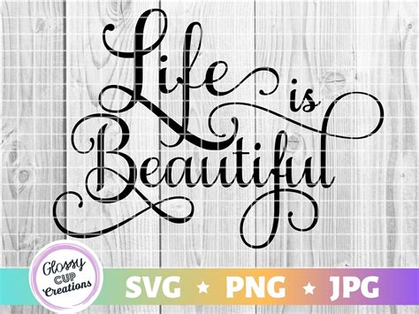 Life Is Beautiful Svg Png  Instant Digital Download Etsy Uk