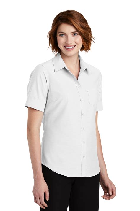 Port Authority ® Womens Short Sleeve Superpro ™ Oxford Shirt Product