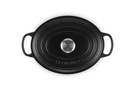 Cocotte ovale en fonte émaillée 35 cm Noir mat Fabriquée à Fresnoy