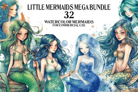 Cute Mermaid Clipart Cute Mermaid Png Graphic By Casparu Creative