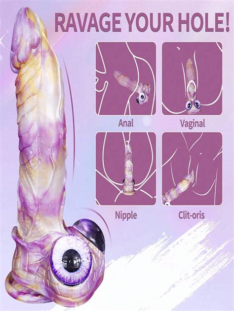 1 Pack Monster Dildo Huge Fan Strap Silicone Dildo With Eye Shaped